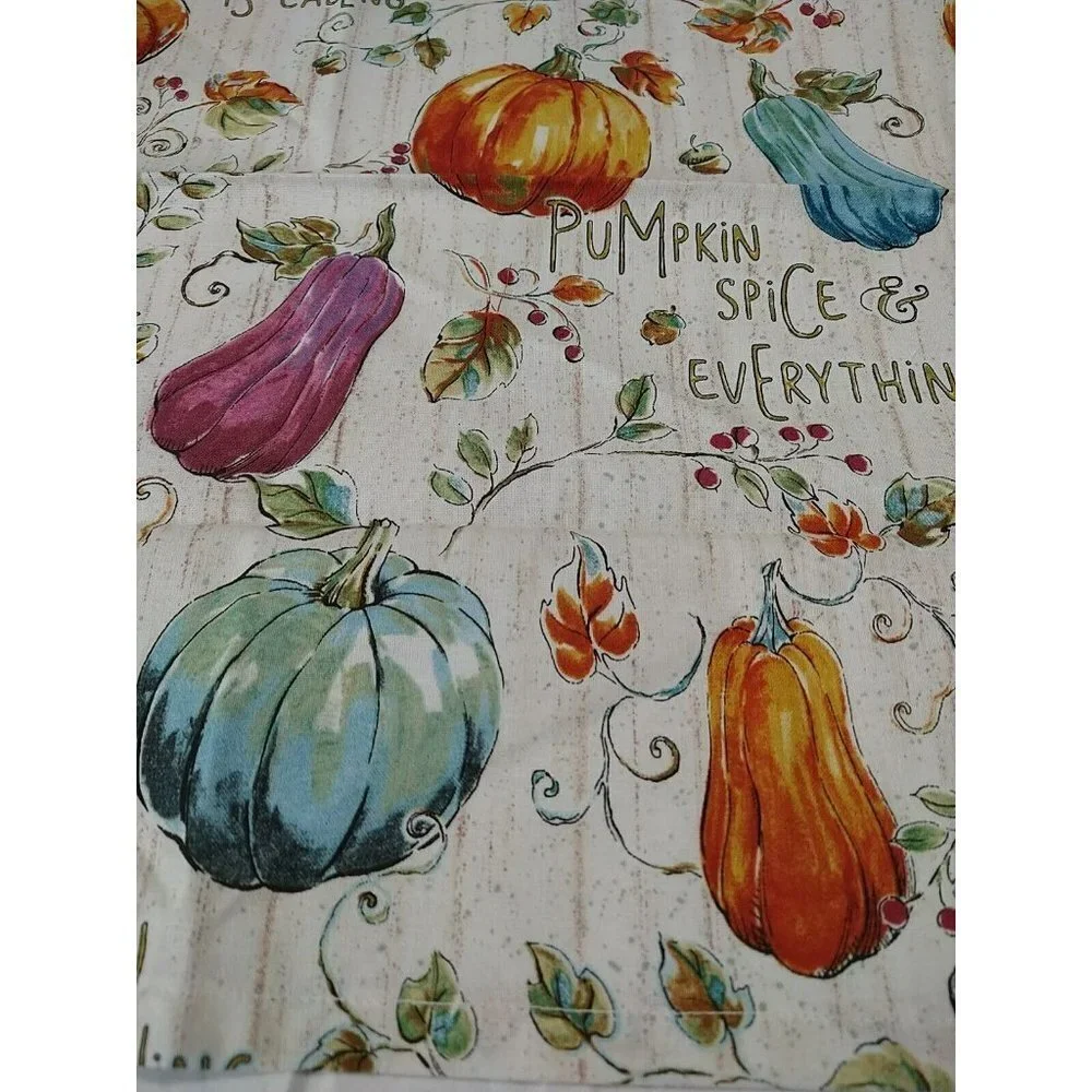 Pumpkin Fall Table 4 Pack Reusable Napkins Homemade 16